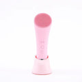 Rechargeable Facial Cleansing Brush with Heat Massage End Vibrating Exfoliating Electric Silicone Face Scrubber